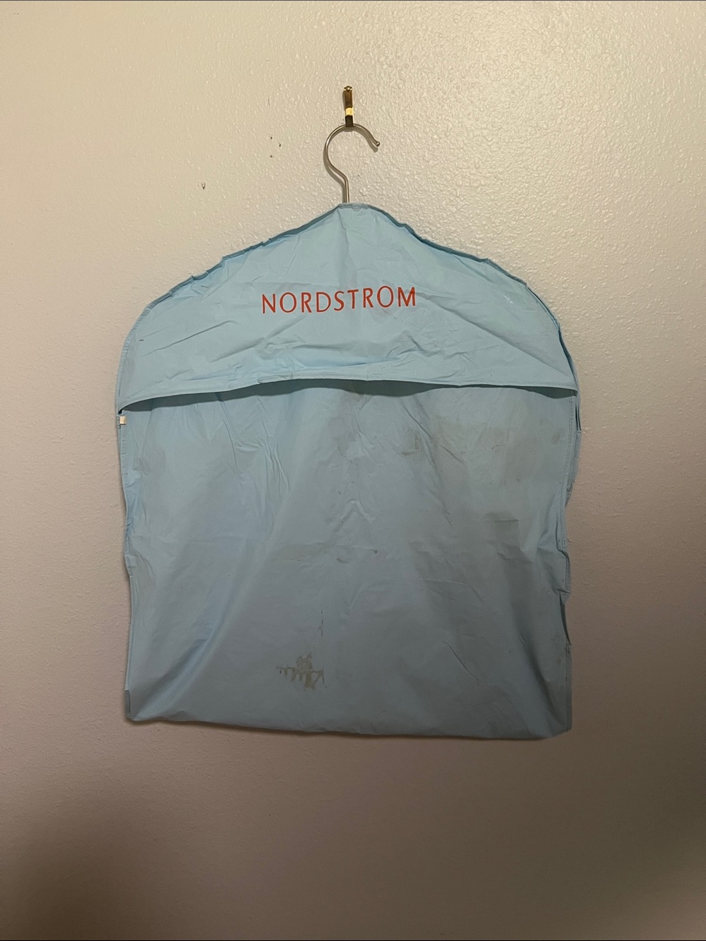 Nordstrom Pale Blue Travel Garment Bag with ID Window